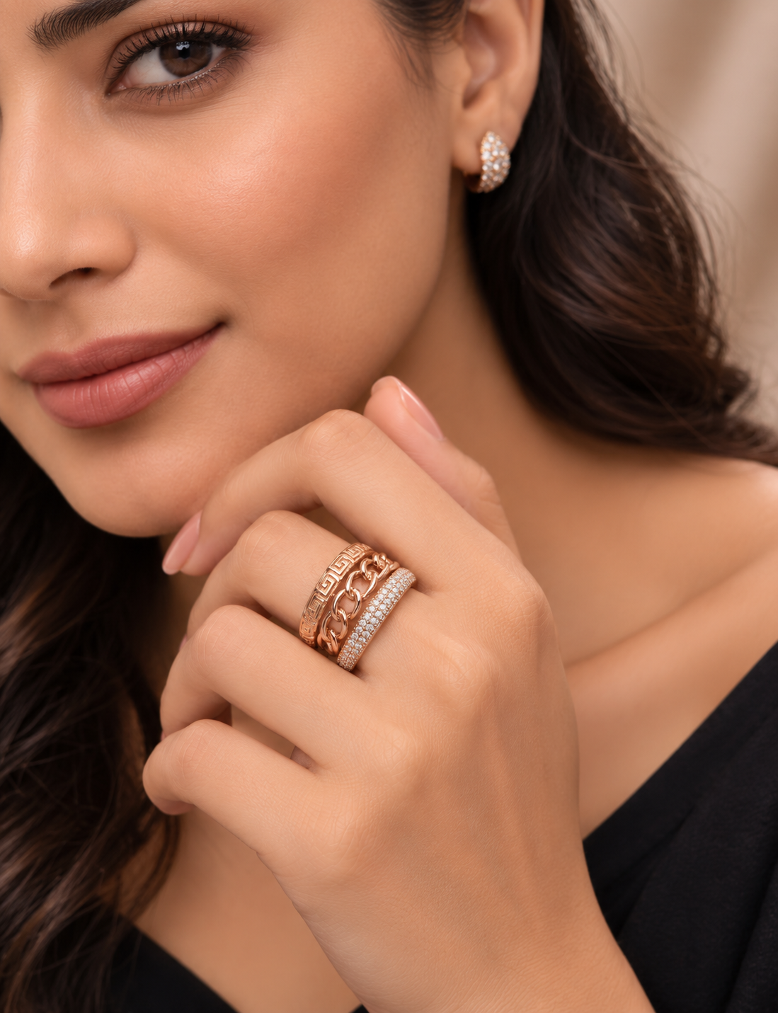 Imperial Chain Trio Ring - Image 2
