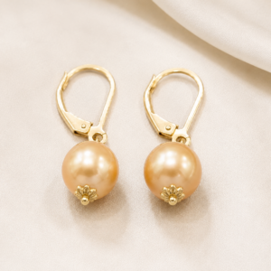 Gold Pearl Drop Earrings