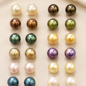 Multicolor Pearl Stud Earrings Set