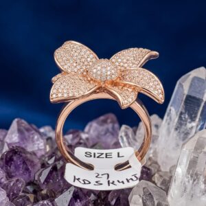 Rosé Orchid Statement Ring