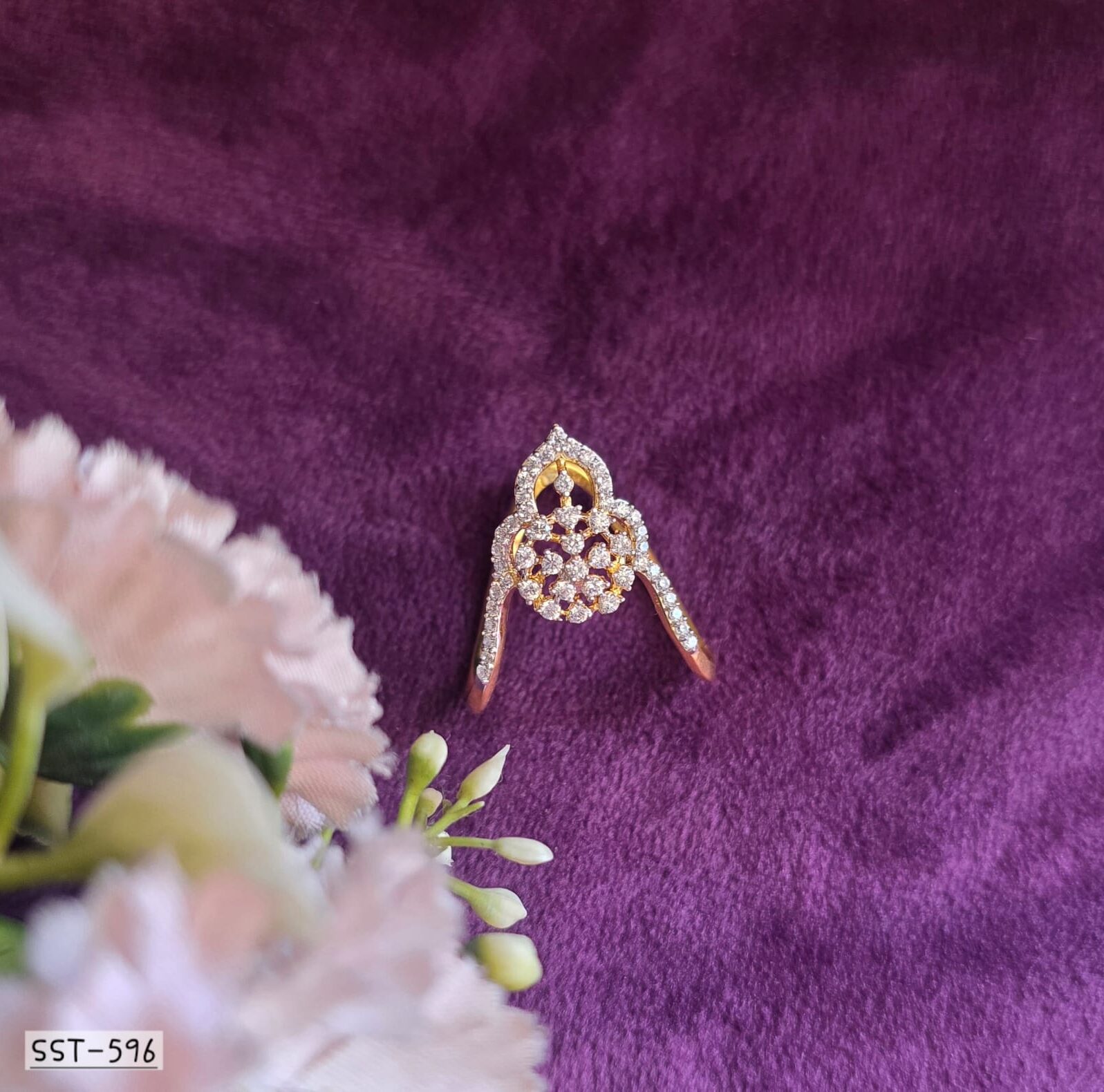 Regal Blossom Open Ring
