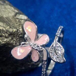 Blush Butterfly Leaf Ring