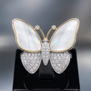 Pearl Wing Butterfly Ring