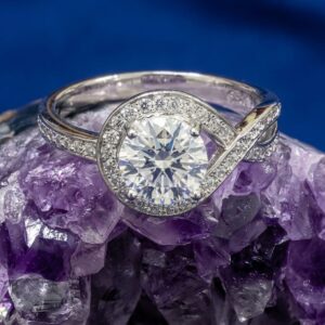 Celestial Halo Solitaire Ring