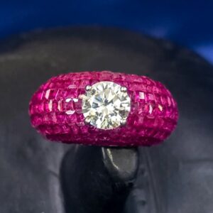 Royal Ruby Dome Solitaire Ring