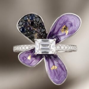 Mystic Purple Butterfly Ring