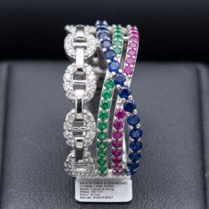 Multi-Gem Diamond Chain Ring