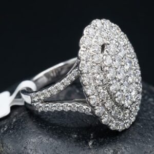 Oval Diamond Statement Ring