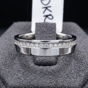 Silver Diamond Band Ring