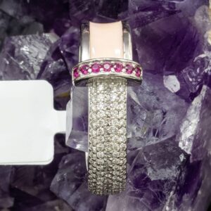 Pink Ruby Diamond Band