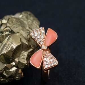 Coral Bow Diamond Ring