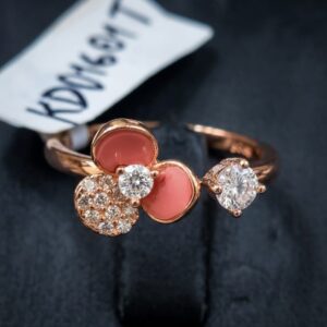 Coral Flower Diamond Ring