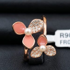 Dual Flower Pearl Ring