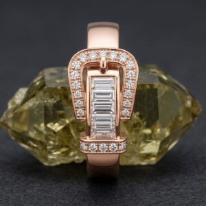 Buckle Style Stone Ring