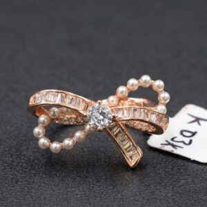 Pearl Bow Stone Ring