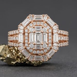 Octagon Baguette Ring