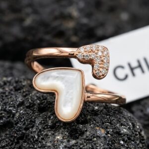Pearl Heart Duo Ring