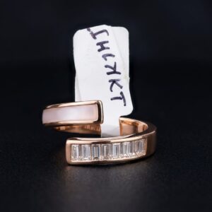 Blush Baguette Open Ring