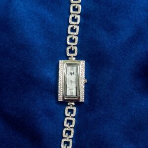 Silver Rectangle Bracelet Watch