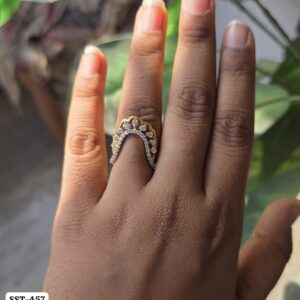SST-457 White Stone Arch Ring