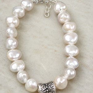 Baroque Pearl Silver Accent Bracelet