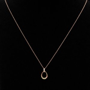 Rose Gold Teardrop Pendant Necklace