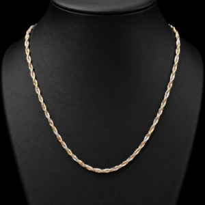 Tri-Tone Rope Chain Necklace