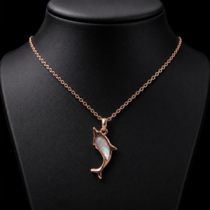 Rose Gold Dolphin Pendant Necklace