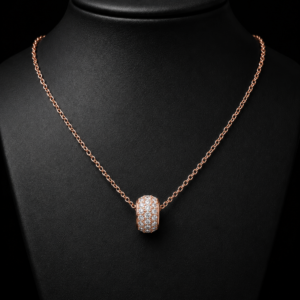 Rose Gold Crystal Bead Necklace