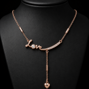 Rose Gold Love Heart Necklace