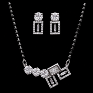 Modern Geometric Solitaire Mangalsutra Set