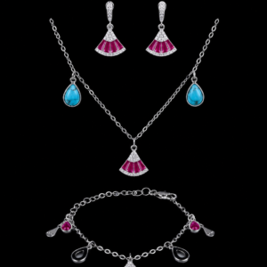 Bohemian Rhapsody Fan & Turquoise Charm Set