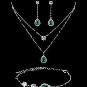 Emerald Essence Layered Teardrop Suite