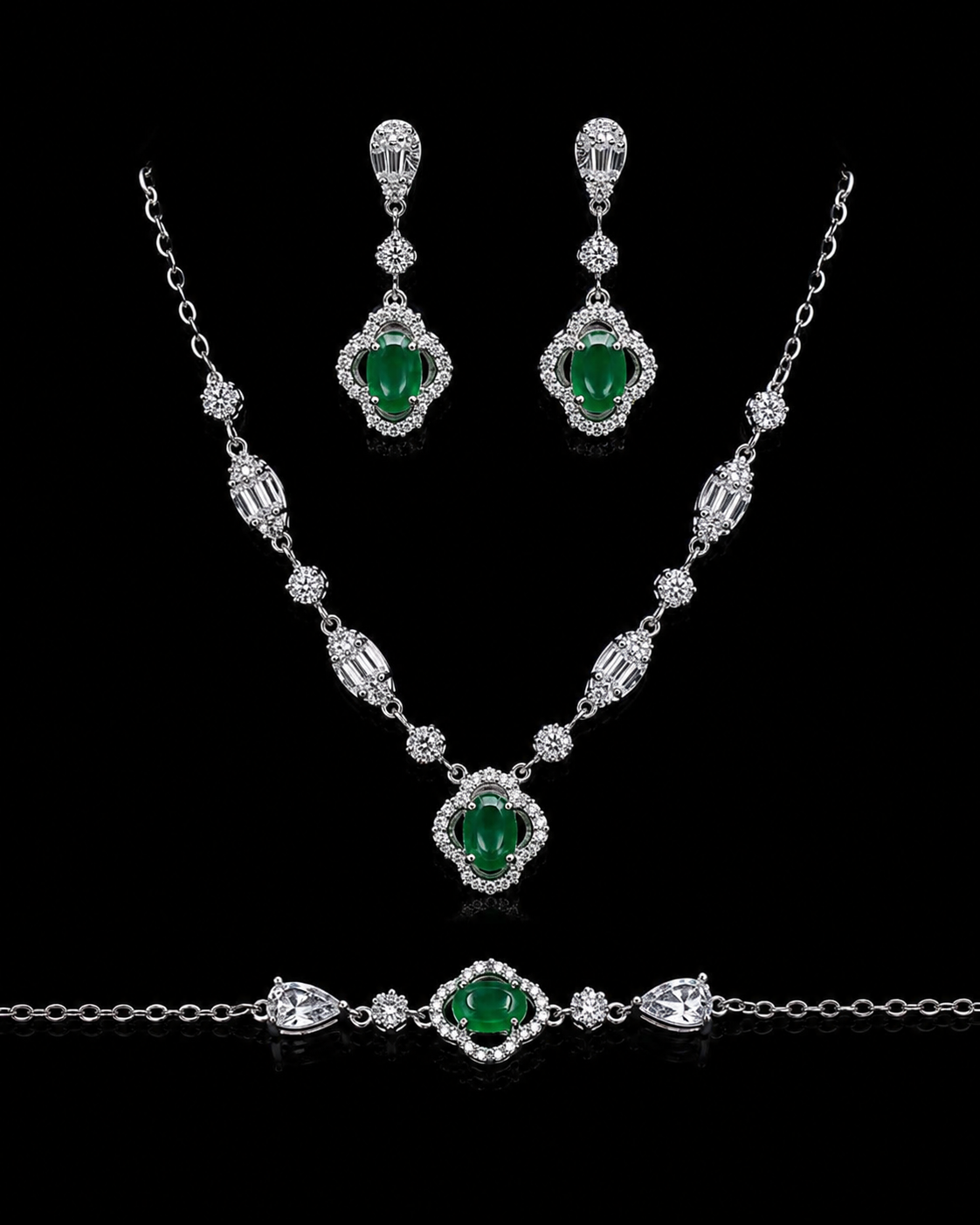 Imperial Emerald & Marquise Crystal Suite