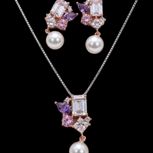 Aurora Pastel Crystal & Pearl Drop Set