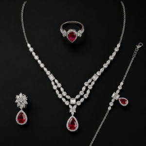Ruby Royal Crystal Jewellery Set