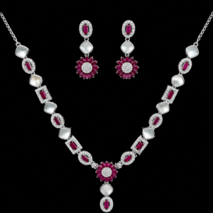 Vintage Magenta Blossom & Mother of Pearl Set