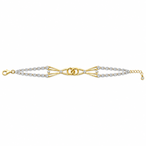 Dual-Tone Two-Way Knot Strand Bracelet