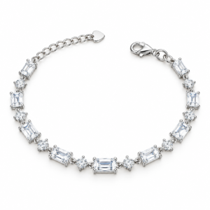 Elegant Baguette Crystal Tennis Bracelet