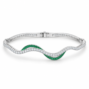 Emerald Wave Diamond Bracelet