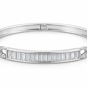 Elegant Baguette Diamond Bar Bracelet