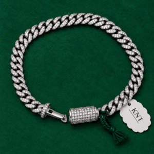 Men's Iced-Out Silver CZ Cuban Link Bracelet