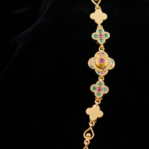 Enamel Floral Station Bracelet