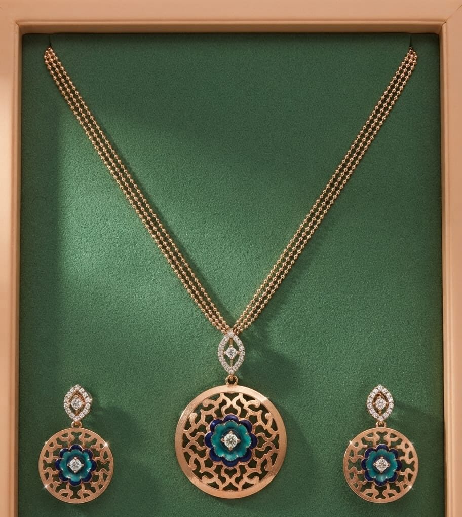Imperial Teal Blossom Mandala Set