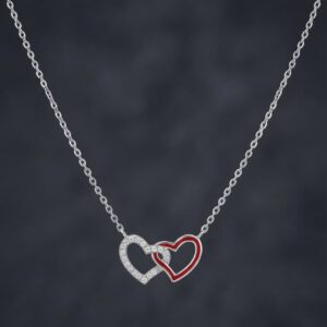 Interlocking Double Heart Necklace