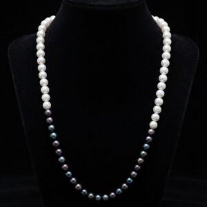 Dual-Tone Pearl Strand Necklace