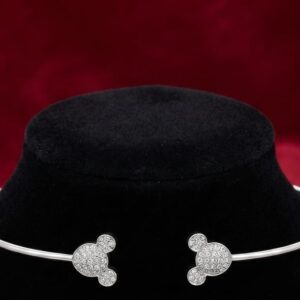 CZ Bear Open Cuff Bracelet