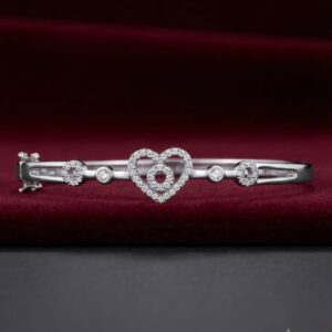 Crystal Heart Charm Bracelet