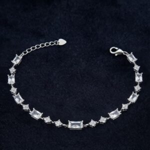 Elegant Baguette Crystal Tennis Bracelet