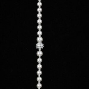 Sterling Silver Pearl & Sparkle Bead Bracelet